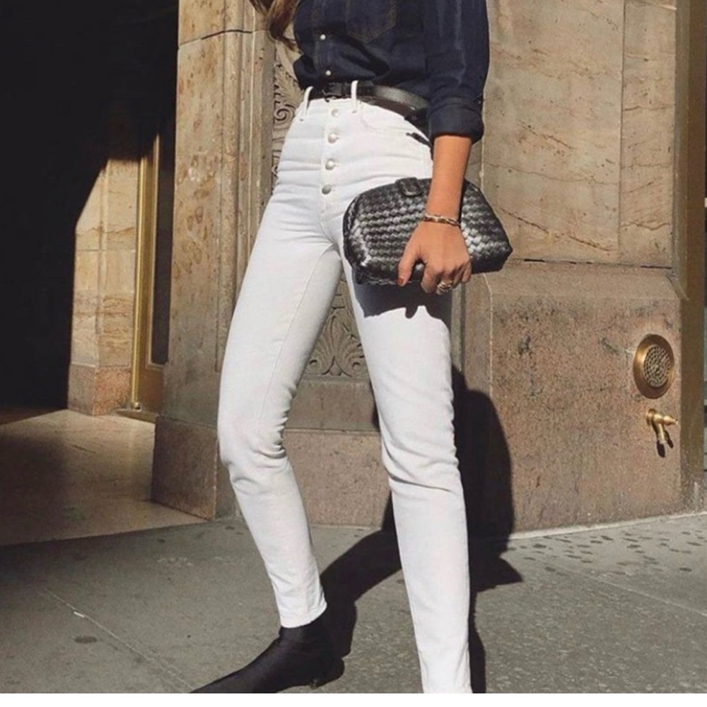 JOE’S x WWW White High-Waisted Pants